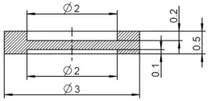 Carrier, Dia. 3.0x0.5mm, Cu-Au, Type A