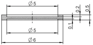 Specimen carriers D6.0 x 0.5mm Type A, Cu