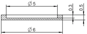 Specimen carriers D6.0 x 0.5mm Type B, Cu
